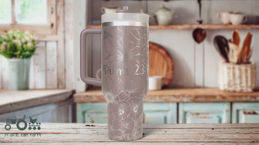 Stanley tumbler 40/30 oz Featuring a stunning gradient ombre camellia –  VemStock