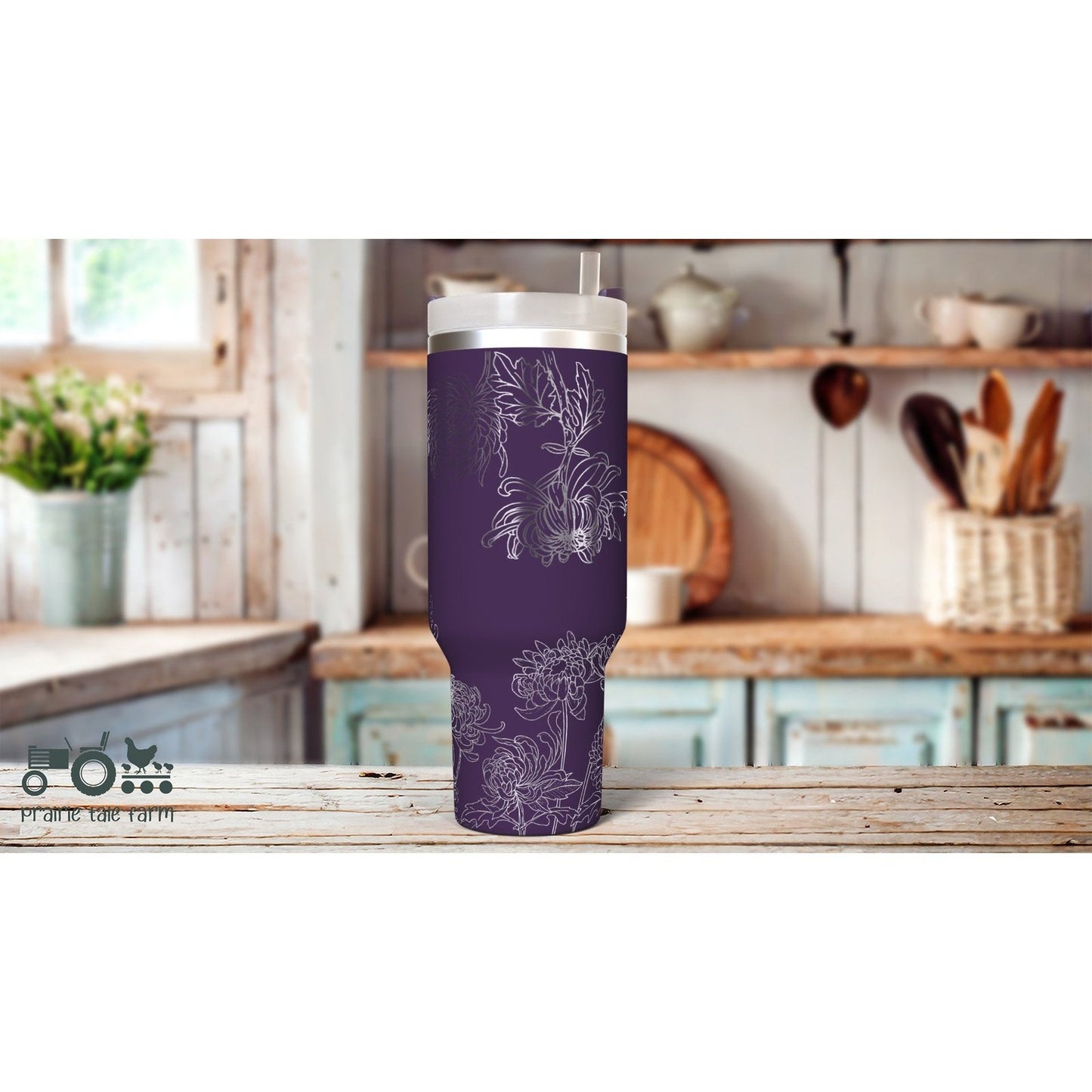 Mums 40 oz Tumbler with Handle, Lid, Straw, Laser Engraved Tumbler, Double Wall Insulated Cup